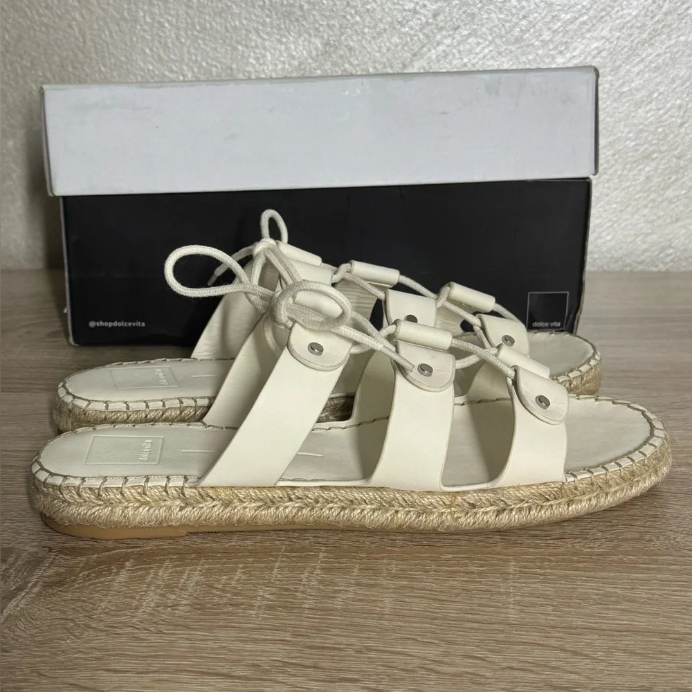 Dolce Vita Cream Espadrille Gladiator Sandals